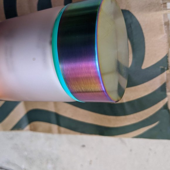 NWT Starbucks Frosted Purple Orange Glass Bottle - Picture 6 of 10